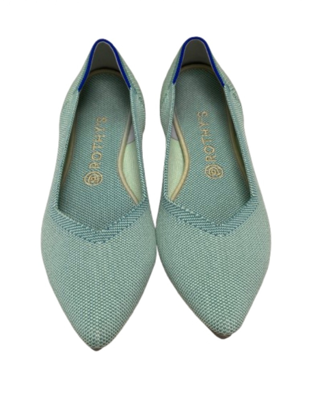 ✨NWOB✨ Rothy’s The Point Mint Green Knit Pointed Toe Ballet Flats